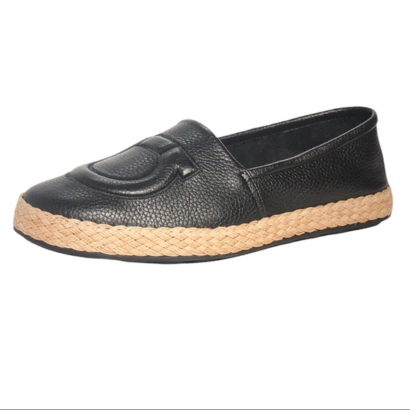 Salvatore Ferragamo Summer Gancini Logo Leather Espadrilles Mens Size 7.5 - Picture 1 of 11